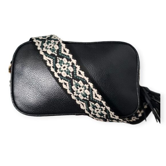 "The Sunday Bruncher" Black Russian Camera Style Crossbody Bag - Picture 7 of 16